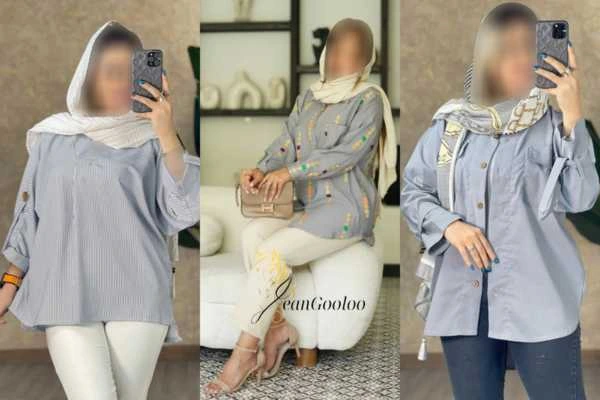 شومیز گلدار با شلوار ساده مدل دار